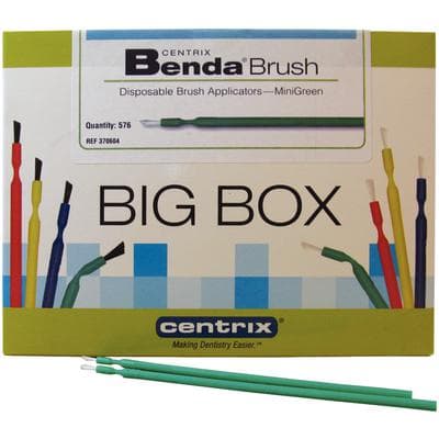 Benda® Brush Mini Disposable Applicator, Fine Point, Green Handle with White Bristles, Big Box of 576, 370604 thumbnail 8