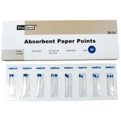 Diadent Absorbent Paper Points, Accessory Size Medium, Non-Marked, .02 Taper, Cell Pack, 200/Pk, 202-304 thumbnail 17