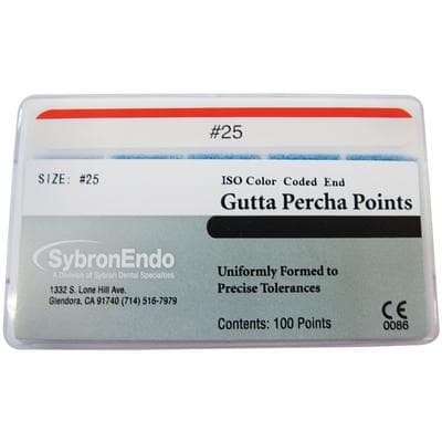 Kerr Standardized Gutta Percha Points, 0.02 Taper, #25, Red, 100/Pk, 12650 thumbnail 15