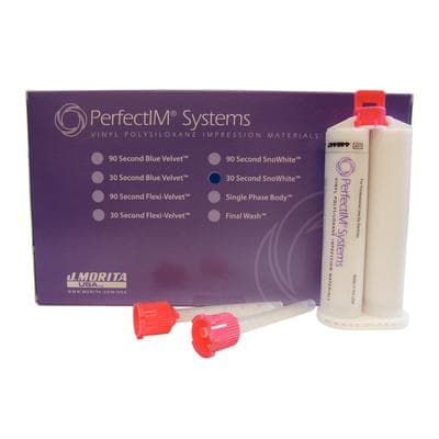 PerfectIM SnoWhite Vinyl Polysiloxane Impression Material, 30 Second Cartridge Kit, 3 x 50 ml Cartridges + 12 Mixing Tips, 21-300925 thumbnail 9