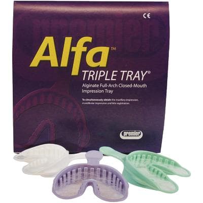 Alfa™ Triple Tray® Assorted Impression Trays, 5 Small / 14 Medium / 5 Large, 24/Box, 1006343 thumbnail 20