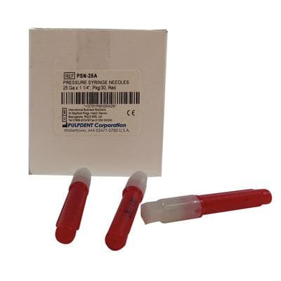 Pulpdent Pressure Syringe Refill Needles, 25 Gauge, Red, 1-1/4", 30/Pack thumbnail 5