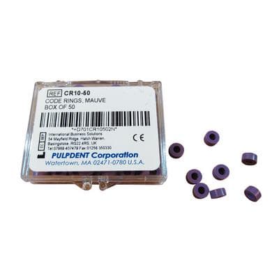 Pulpdent Code Rings, Silicone, Standard Size, Mauve, 50/Box, CR10-50 thumbnail 6