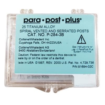 ParaPost Plus Titanium Endodontic Posts, Size 3, .036" (0.90mm), Brown, 25/Pk, P284-3B thumbnail 10