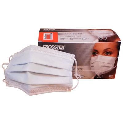 Crosstex Ultra Earloop Face Mask with Secure Fit Technology, ASTM Level 3, Blue, 50/Box, GCFCXUSF thumbnail 28