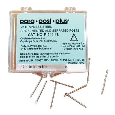 ParaPost Plus Stainless Steel Endodontic Posts, Size 4, .040" (1.0mm), Yellow, Bulk Refill, 25/Pk, P244-4B thumbnail 13