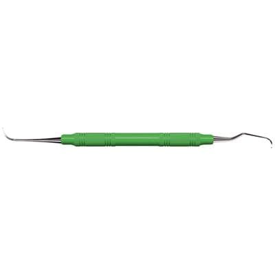 American Eagle Implant Instrument Nebraska 128/Langer 5, Double-End Titanium Scaler, 3/8" Green EagleLite Resin Handle, AEIIN128-L5X thumbnail 11