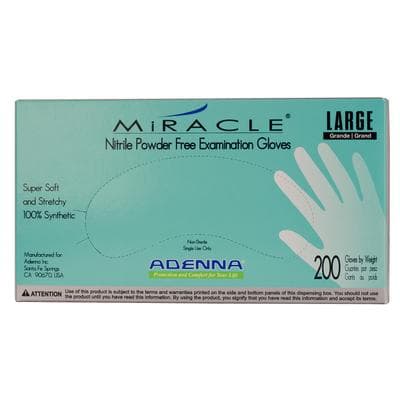 Adenna MIRACLE® Nitrile Exam Gloves, Powder-Free, Latex-Free, Fingertip Textured, Large, Blue, 200/Box, MIR166 thumbnail 13