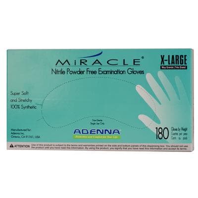 MIRACLE® Nitrile Exam Gloves, Powder-Free, Non-Sterile, Extra Large, Blue, 180/Box thumbnail 10