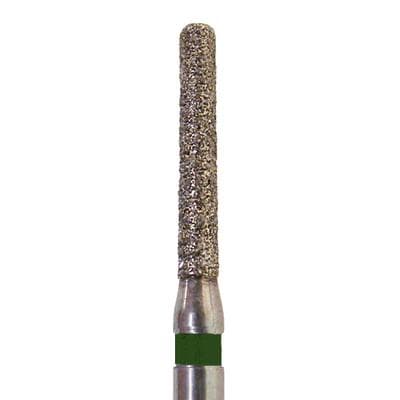 Meisinger Multi-Use Diamond Bur, FG, Round Edge Extra Long Cylinder, #842G, 1.2 mm, Coarse, Green, 5/Pk, 842G-012-FG thumbnail 8