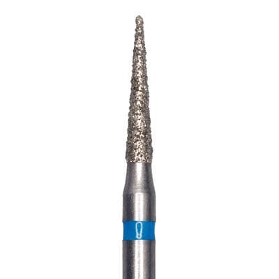 Meisinger 858-014-SS Diamond Bur, Needle Shape, Medium Grit, Blue Ring, 1.4 mm Head Diameter, 8.0 mm Head Length, Friction Grip Short Shank, 5/Pkg thumbnail 8
