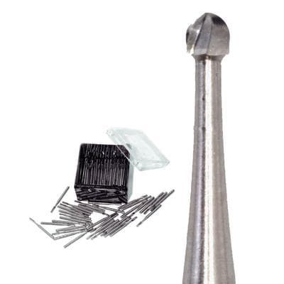 Meisinger Tungsten Carbide Bur, HM 1 Round RA, Size #4, 1.4 mm Diameter, 100/Pkg, C0004RA thumbnail 6