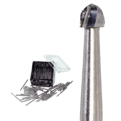 Meisinger Tungsten Carbide Bur, HM 1 Round RA, Size #6, 1.8 mm Diameter, 100/Pkg, C0006RA thumbnail 7