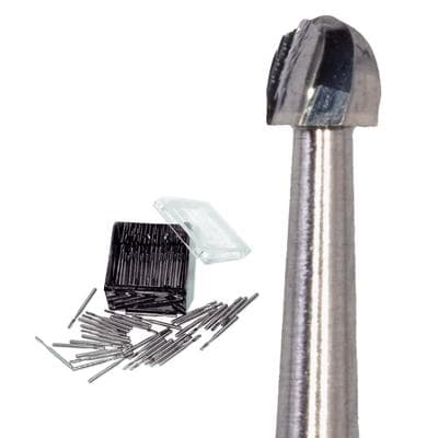 Meisinger Tungsten Carbide Bur, HM 1 Round RA, Size #8, 2.3 mm Diameter, 100/Pkg, C0008RA thumbnail 7