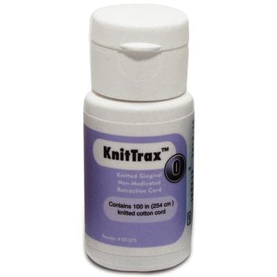 KnitTrax Plain Knitted Gingival Retraction Cord, 100% Cotton, Non-Impregnated, Size 0, Thin, 100" per Bottle, 07-575 thumbnail 15
