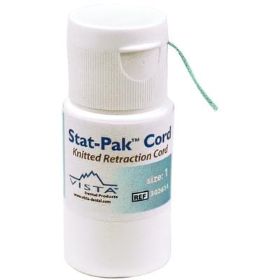 Stat-Pak Knitted Retraction Cord, Size 1, Light Blue, Non-Impregnated, 100"/Bottle, 302614 thumbnail 12