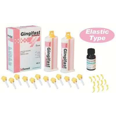 Zhermack Gingifast Elastic Silicone Removable Gingival Mask, Standard Pack, 2 x 50 mL Cartridges with 12 Mixing Tips, 12 Oral Tips, and 10 mL Separator, C401500 thumbnail 8