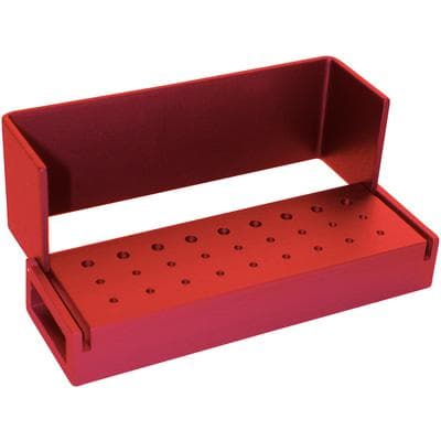 Kerr AXIS Bur Block, 27 Hole, 18 FG/9 RA, Red Anodized Aluminum, Autoclavable, AB110-1R thumbnail 9