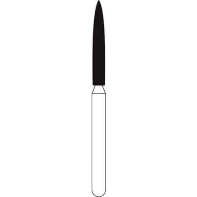 NTI® FG Diamond Bur, Fine Grit, Flame Shaped, #863-014 / F863-014, 1.4 mm Diameter, 10.0 mm Length, Red Ring, 5/Pkg thumbnail 9