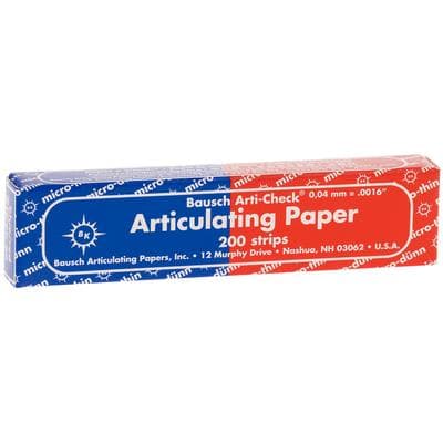 Bausch Arti-Check Micro-Thin Articulating Paper, Straight, 40 Microns, Red/Blue, 200 Strips/Box, BK-80 thumbnail 15