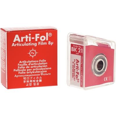 Bausch Arti-Fol Articulating Film, Ultra Thin 8 Micron, One-Sided Red, 22 mm x 20 m Roll in Dispenser, BK-21 thumbnail 8