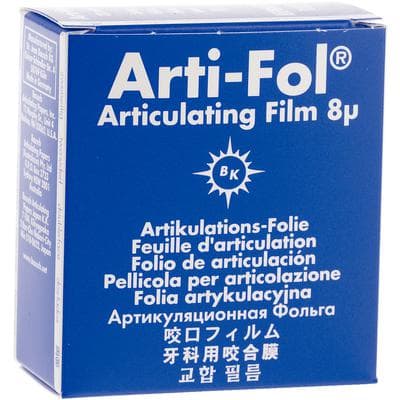 Arti-Fol Ultra Thin Two-Sided Articulating Film, 8 Microns, 22 mm x 20 m, Blue, with Dispenser, BK-27 thumbnail 11