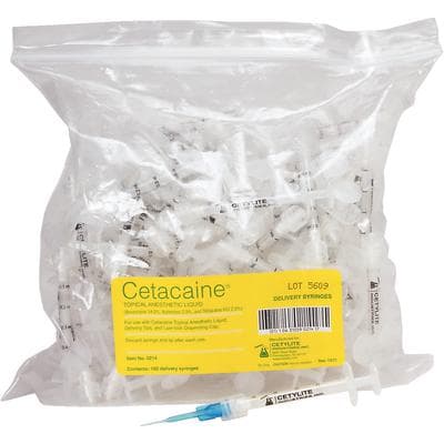 Cetacaine Topical Anesthetic Liquid Delivery Syringes, Luer Lock, Graduated 0.1 mL, 100/Pkg, 0214 thumbnail 18
