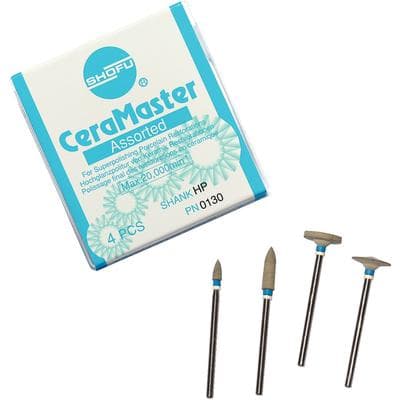 CeraMaster Diamond Polishing System, Assorted Kit, HP, 4 Shapes (Bullet, Mini-Point, KN7, WH6), 0130 thumbnail 7