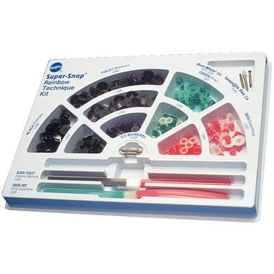 Shofu Super-Snap Rainbow Technique Kit, 180 Disks (100 Standard & 80 Mini), 40 Polystrips, 2 Dura-White Stones, 1 CompoSite Fine Midi-Point, 4 CA Mandrels, 0500 thumbnail 31