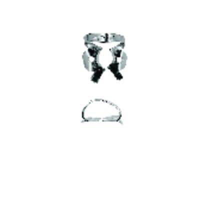 Ivory Rubber Dam Clamp #10, Winged, Stainless Steel, Regular Molar, 50057338 thumbnail 12