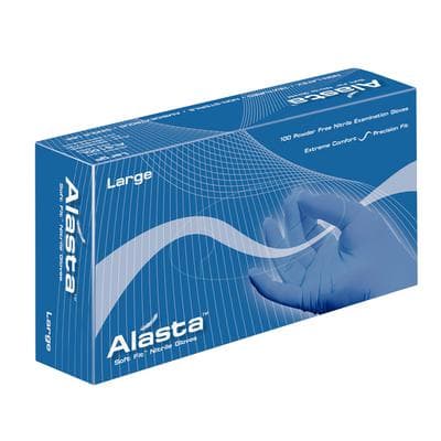 Alasta Soft Fit Nitrile Examination Gloves, Powder-Free, Latex-Free, Textured Fingers, Large, Violet Blue, 100/Box, ALS100L thumbnail 23