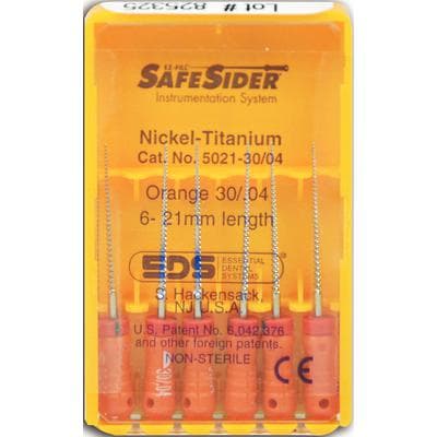 SafeSiders NiTi Endodontic Hand Reamers, 21 mm, #30/.04 Taper, Orange, 6/Pkg, 5021-30/04 thumbnail 13