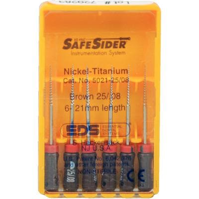 SafeSiders NiTi Endodontic Hand Reamers, 21 mm, #25/.08 Taper, Brown, 6/Pkg, 5021-25/.08 thumbnail 11