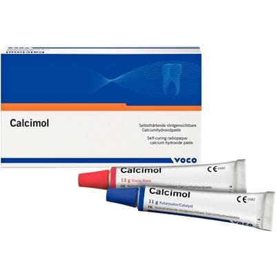 Voco Calcimol Calcium Hydroxide Paste, Self-Cure, 13 g Base & 11 g Catalyst Tubes, Radiopaque, 26% Calcium Hydroxide thumbnail 14