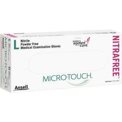 Micro-Touch NitraFree Pink Nitrile Exam Gloves, Powder-Free, Latex-Free, Large, 100/Box, 6034513 thumbnail 20