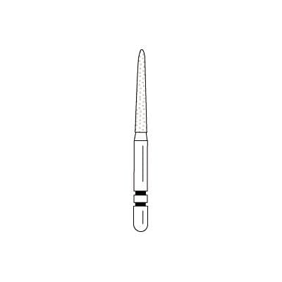 Two Striper Gold-Plated Diamond Bur, FG, Curettage, 252.SC, 1.8 mm Major/0.4 mm Minor Diameter, 10 mm Length, Medium Grit, Blue, 5/Pk, 2015607 thumbnail 15