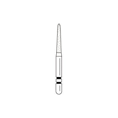 Two Striper Gold-Plated Diamond Bur, FG, Curettage, 253.SB, Medium, Blue, 1.6 mm Major/0.4 mm Minor Diameter, 8 mm Cutting Length, 5/Pk, 2015611 thumbnail 11
