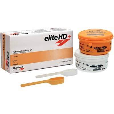 Zhermack Elite HD+ Putty Soft VPS Impression Material, Regular Set, Orange, 250 mL Base + 250 mL Catalyst, 2/Pk, C203000 thumbnail 8