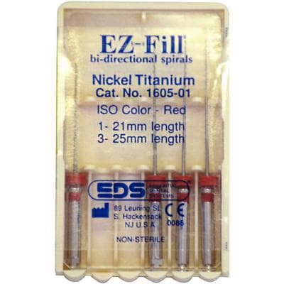 EZ-Fill Nickel-Titanium Bi-Directional Spiral Refill Kit, Assorted Lengths (1 x 21 mm, 3 x 25 mm), 4/Pk, 1605-01 thumbnail 10