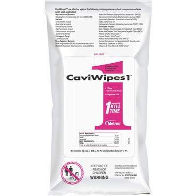 CaviWipes1™ Surface Disinfectant Towelette Wipes, 7" x 9", 45/Pkg, Flat Pack, #13-5224 thumbnail 2