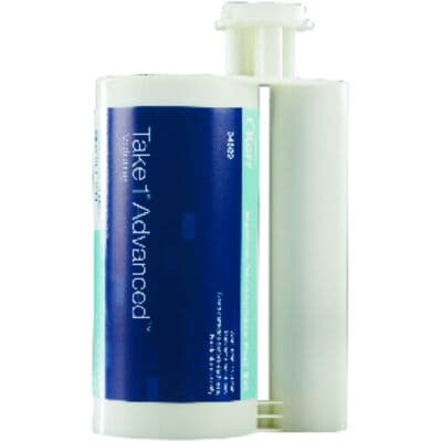 Take 1 Advanced VPS Impression Material, Volume Hard Cartridge, Medium/Monophase, Fast Set, Light Blue, 380 ml, 2/Pkg, 34689 thumbnail 17