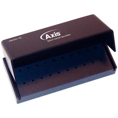 Kerr AXIS Bur Block, 20 Hole, 14 FG / 6 RA, Black Anodized Aluminum, Autoclavable, AB420-1B thumbnail 9