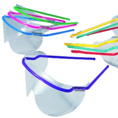 SafeView Assembled Protective Eyewear, Clear Wraparound Lens, Assorted Frames, Fits Over Glasses, Disposable, 50/Pkg, SV50A thumbnail 10