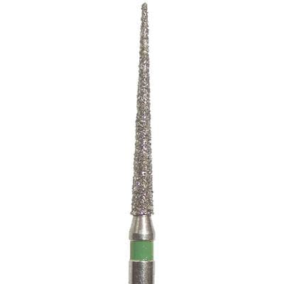 Meisinger Singles Disposable Diamond Bur, FG Friction Grip, Extra Long Needle, 1.2mm, Coarse, Green, 25/Pack, #1312.11C thumbnail 13