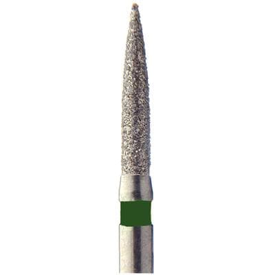 Meisinger Single-Use Sterile Diamond Burs, FG, Flame, #1510.8C, 1.0 mm, Coarse, Green, 25/Pk thumbnail 15