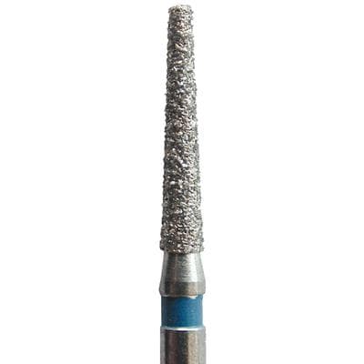 Meisinger Singles Disposable Diamond Bur, FG, Flat End Taper, Medium Grit, #0916.8M, 1.6mm Diameter, 8.0mm Length, 25/Pk thumbnail 6