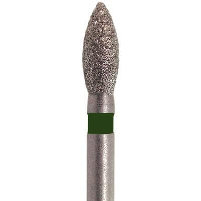 Meisinger Single-Use Sterile Diamond Burs, FG, Pointed Football, #1920C, 2.1 mm, Coarse, Green, 25/Pk thumbnail 16