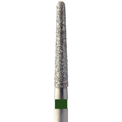 Meisinger Singles Disposable Diamond Bur FG, Round End Taper, Coarse, 1.2mm Diameter, 10mm Length, Green Ring, #1112.10C, 25/Pkg thumbnail 14