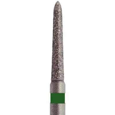 Meisinger Singles Disposable Diamond Bur FG, Pointed Taper 1.4mm, Coarse, Green, #1714.8C, 25/Pk thumbnail 6