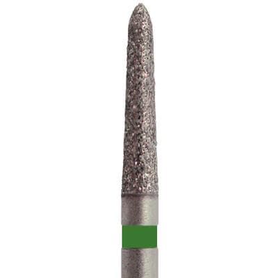 Meisinger Singles Disposable Diamond Bur FG, Coarse, Pointed Taper, 1.6mm Diameter, 8.0mm Length, #1716.8C, 25/Pk thumbnail 6